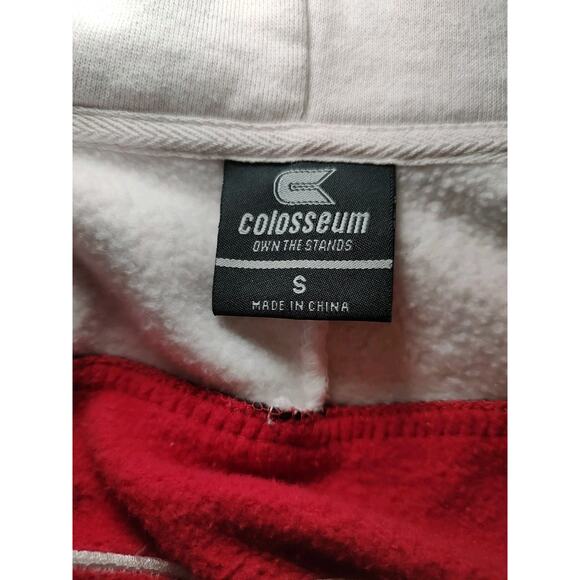 Men's Wisconsin Badgers Hoodie Full Zip Red NCAA Sweatshirt Hooded Logo - Small - Picture 9 of 10